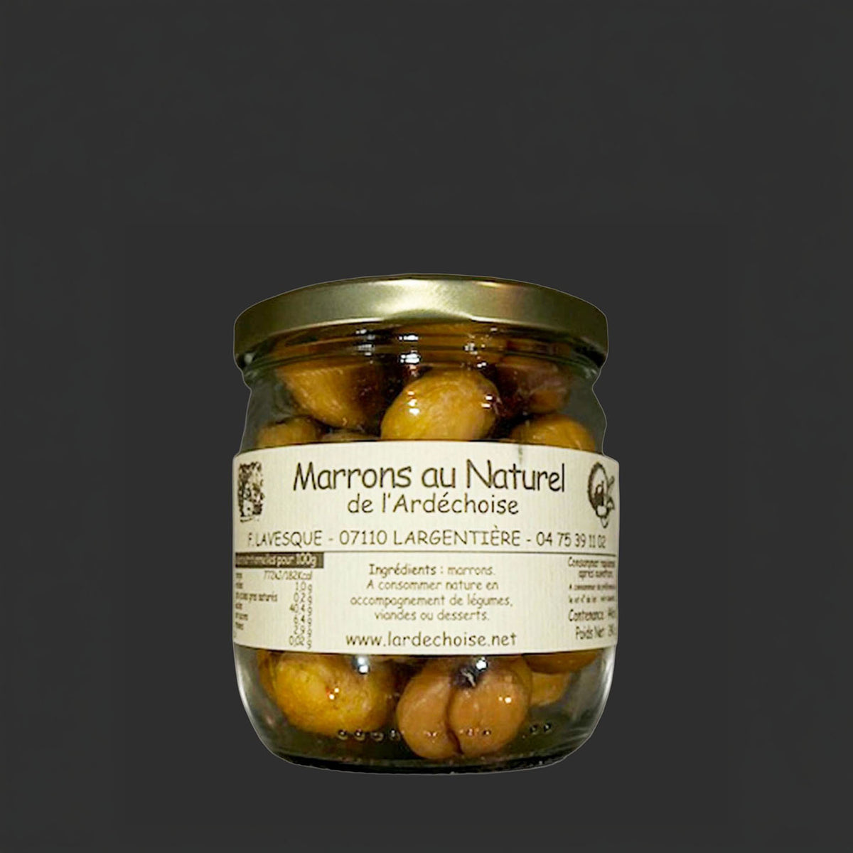 Marrons entiers au naturel 240 g – La Boutique des Saucissons