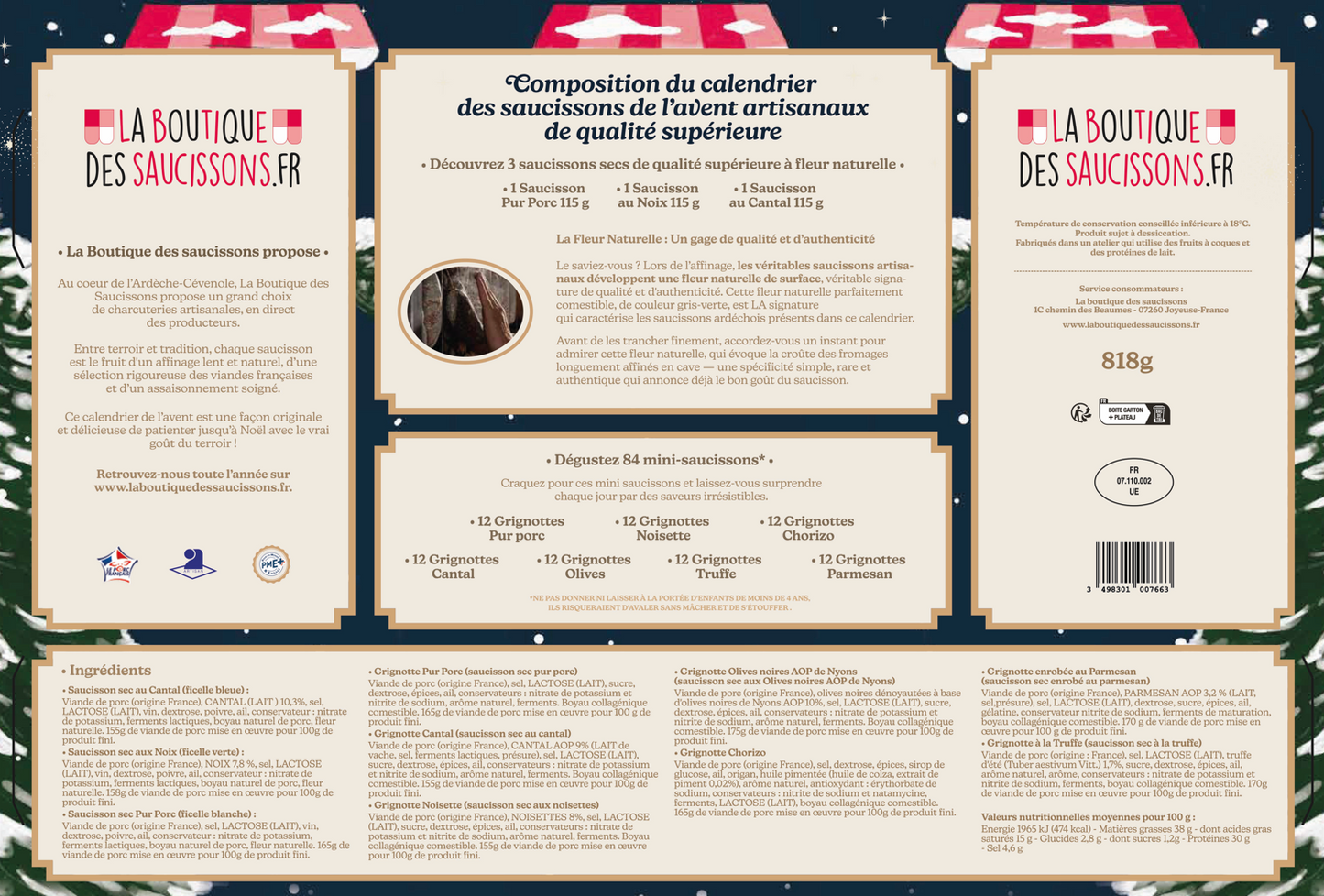 Calendrier de l'avent saucissons - Coffret Artisanal