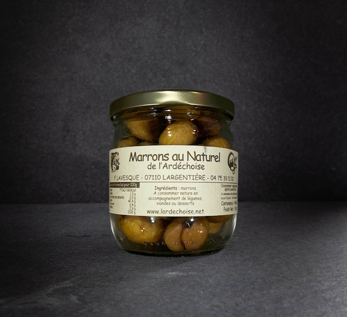 Whole chestnuts in natural form (small jar)