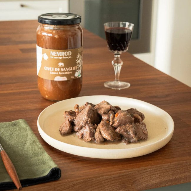 Civet de Sanglier Sauce Forestière
