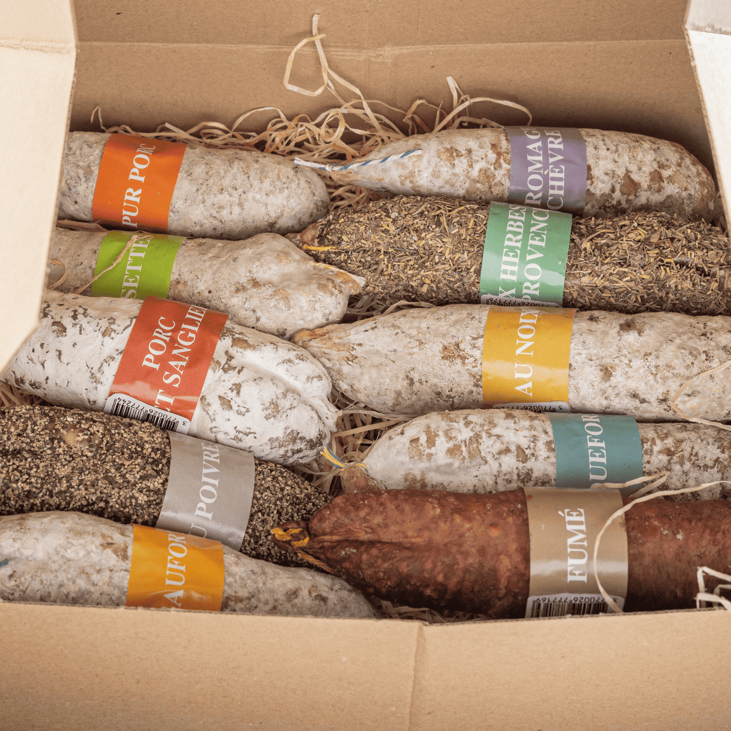 box aromatisés 10 saucissons