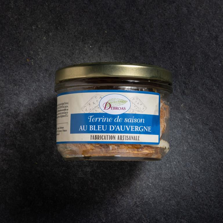 Saisonterrine mit Auvergne-Blauschimmelkäse