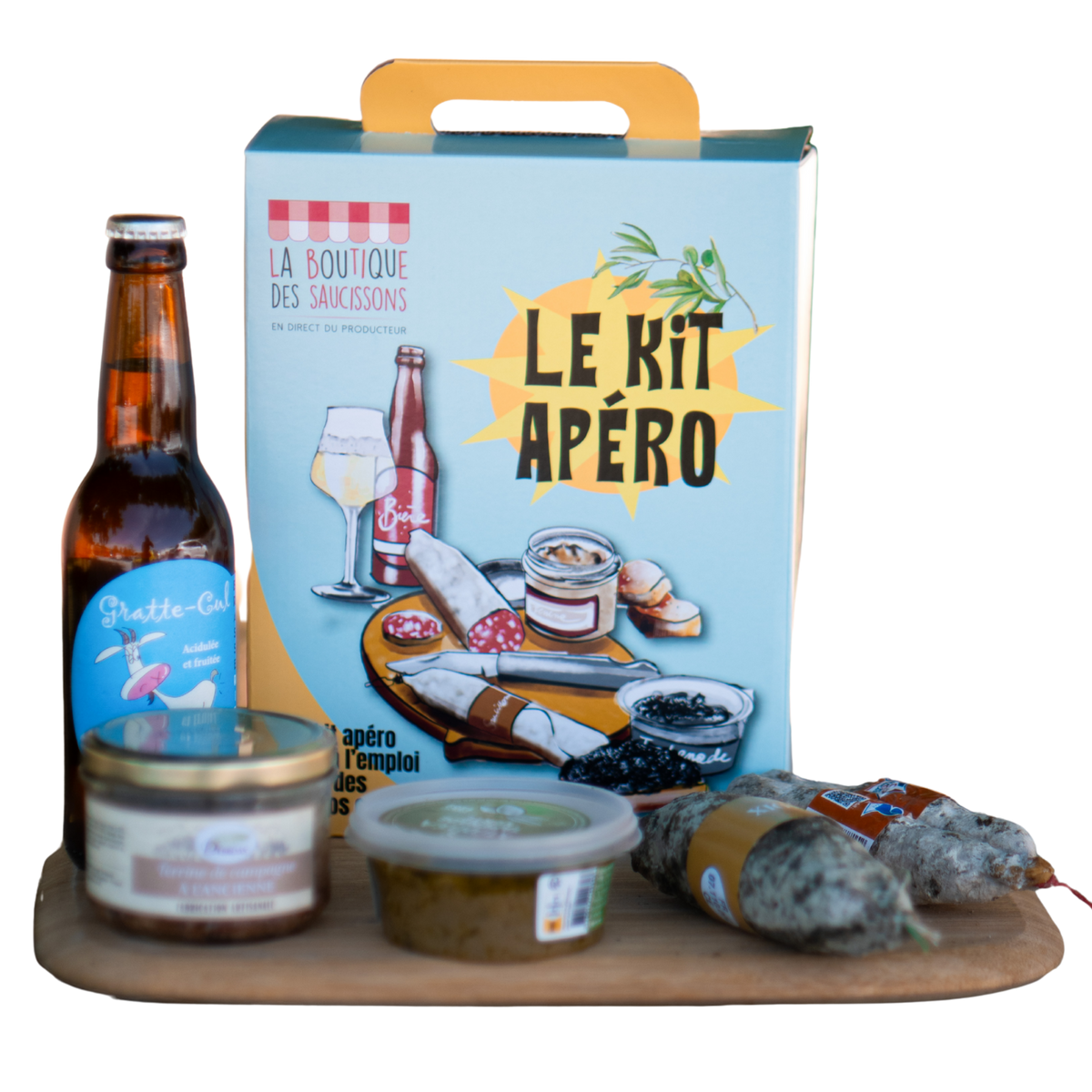 Kit Saucisson Box saucisson sec, coffret & panier – La Boutique Des Saucissons