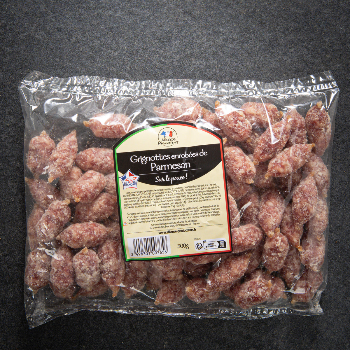 mini saucisson au parmesan - la boutique des saucissons