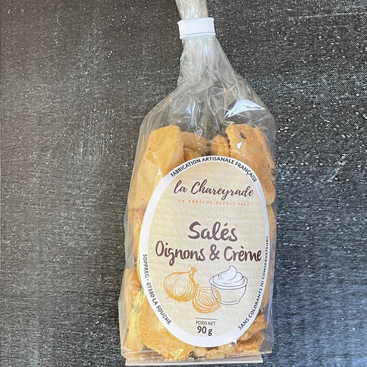 Sablés oignons et crème