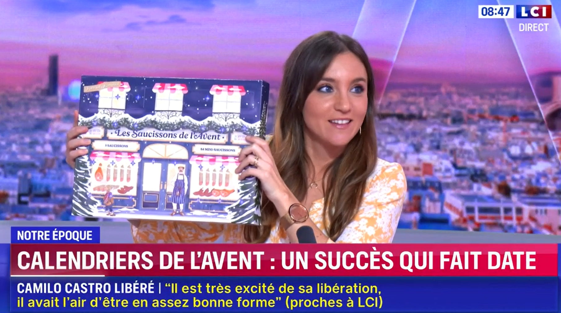 Le calendrier de l'Avent saucisson de La Boutique Des Saucissons présenté sur LCI, La Matinale du 16 novembre 2025