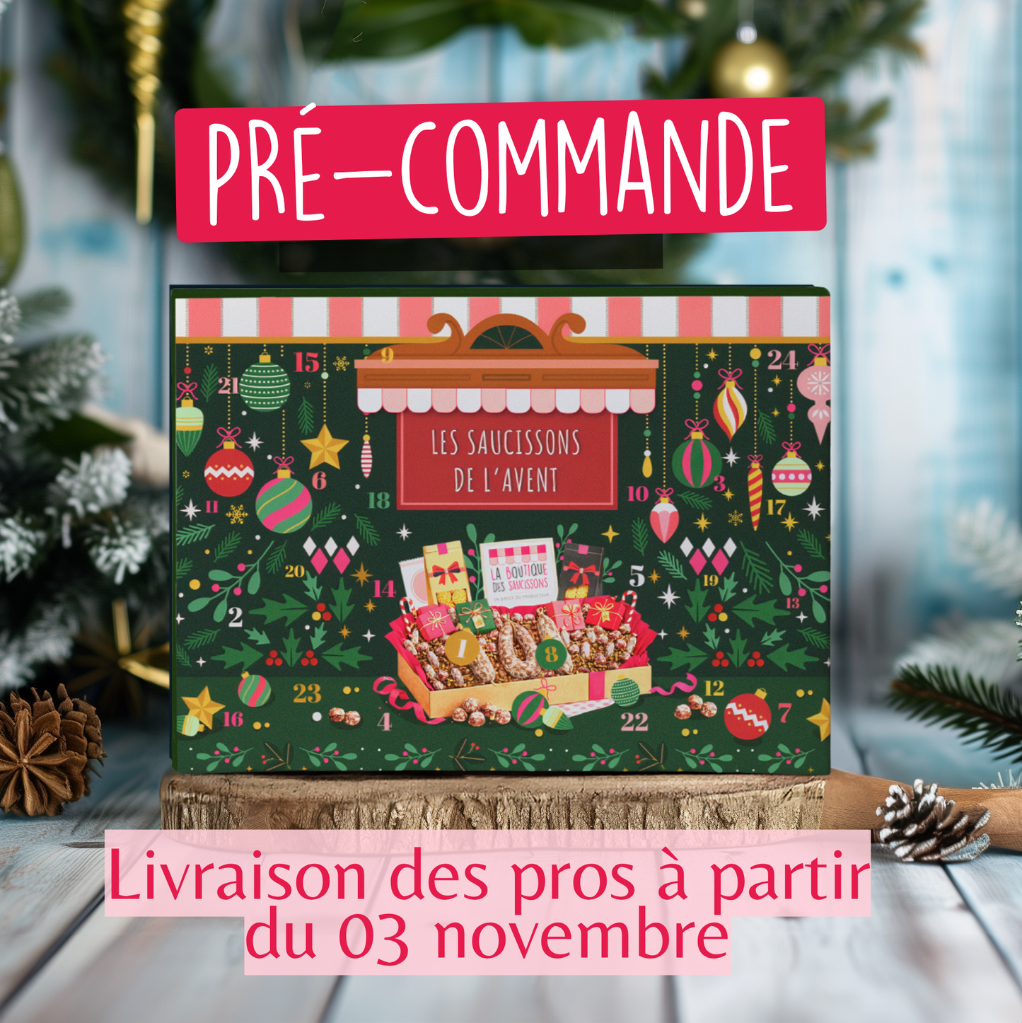 Calendrier de l'avent saucissons - Coffret Artisanal – la boutique des saucissons