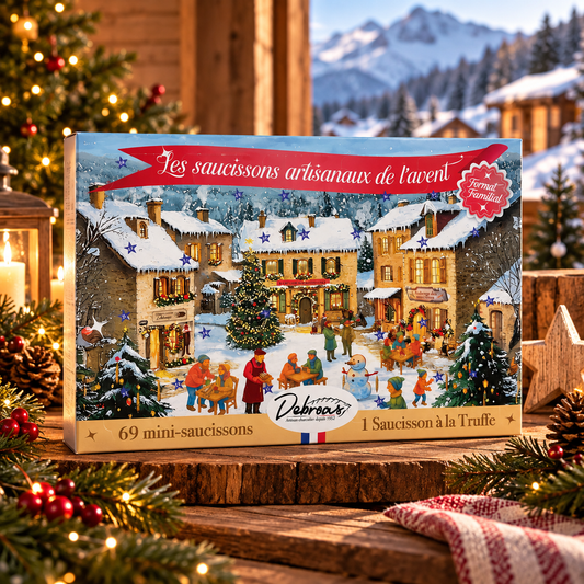 Calendrier de l'Avent saucissons 2026 petit format – coffret de 24 cases