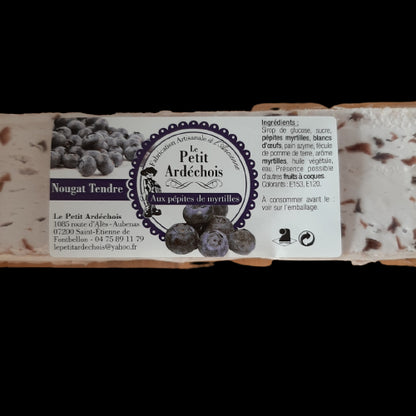 Soft blueberry nougat