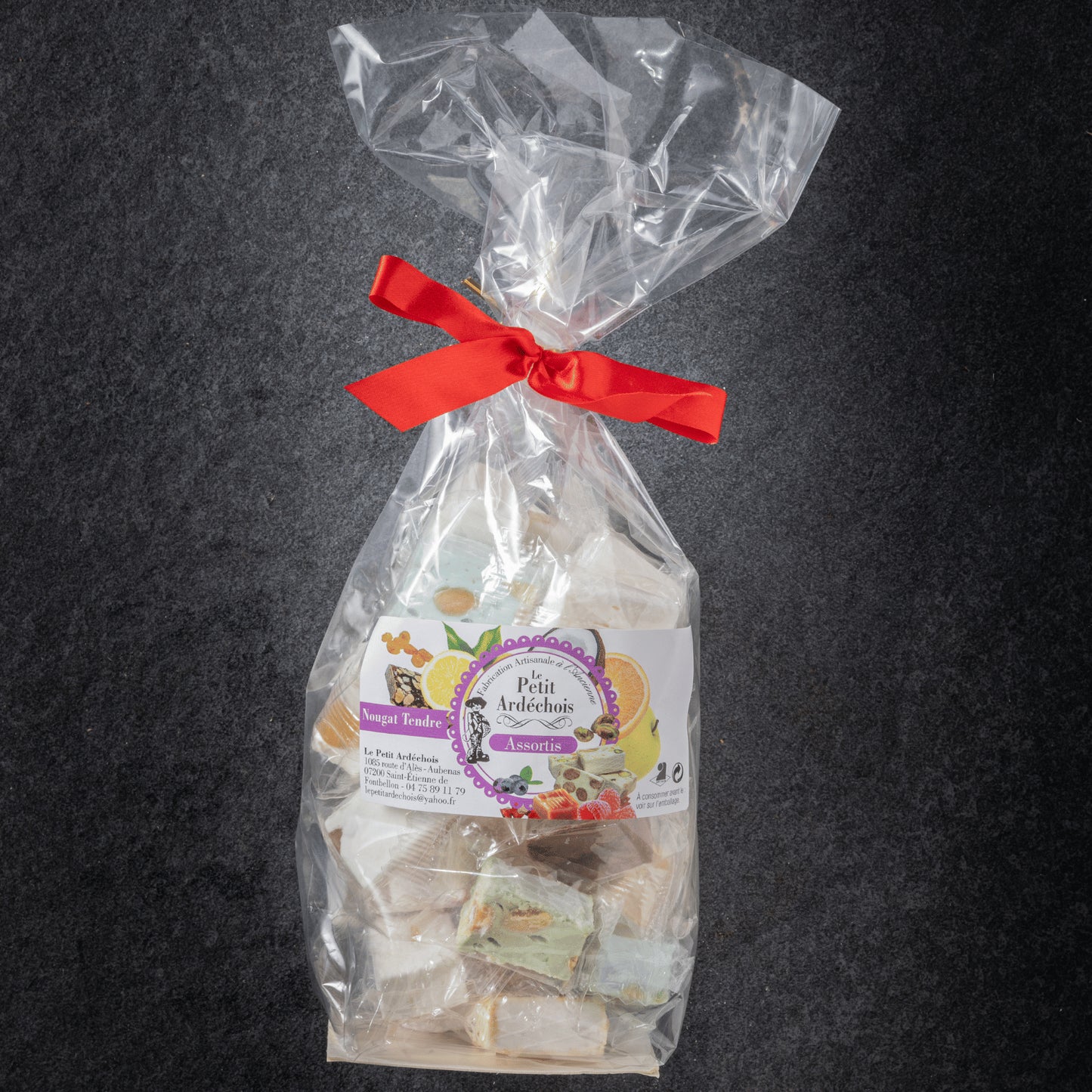 Sachet de Nougat assortis tendre à l'ancienne